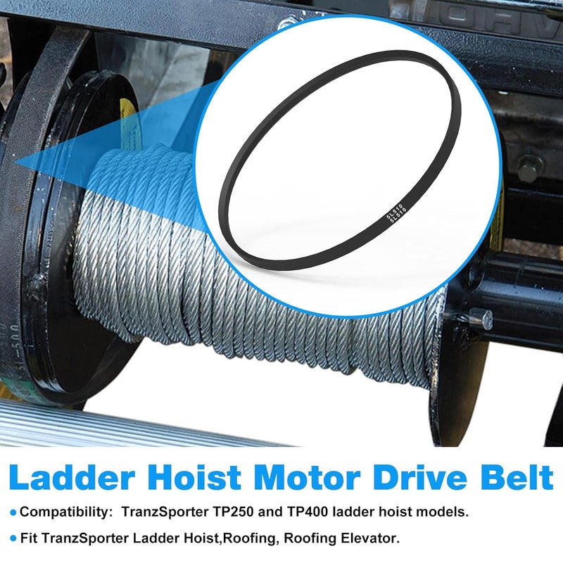 JIOTAR Replacement TranzSporter Ladder Hoist TranzSporter TP250 & TP400 Ladder Hoist Belt Roofing Elevator Replacement Parts 51" V Belt - Image 2